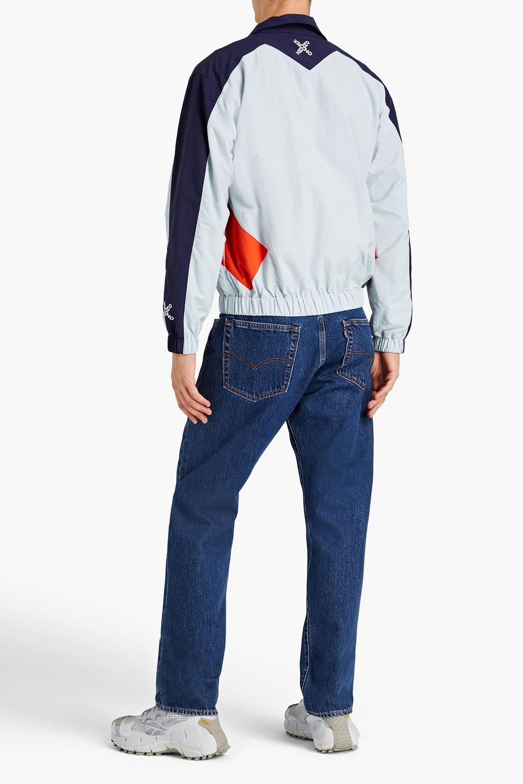 KENZO Color-block printed crinkled shell track jacket