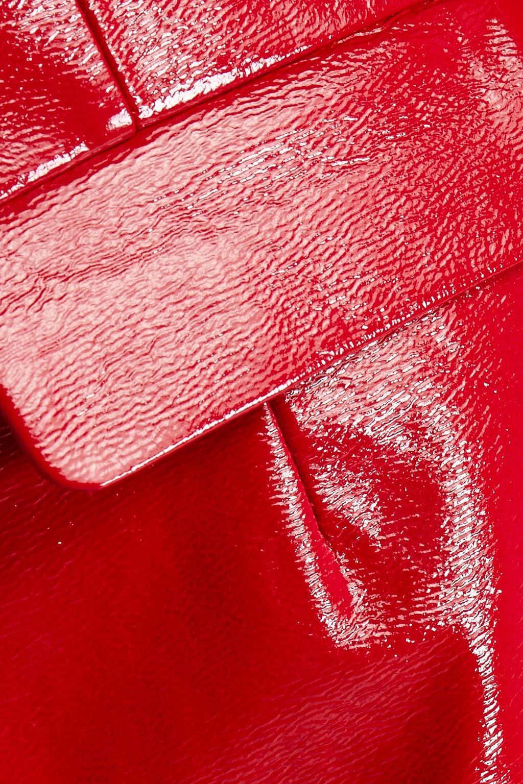 ALEXACHUNG Faux patent-leather mini skirt