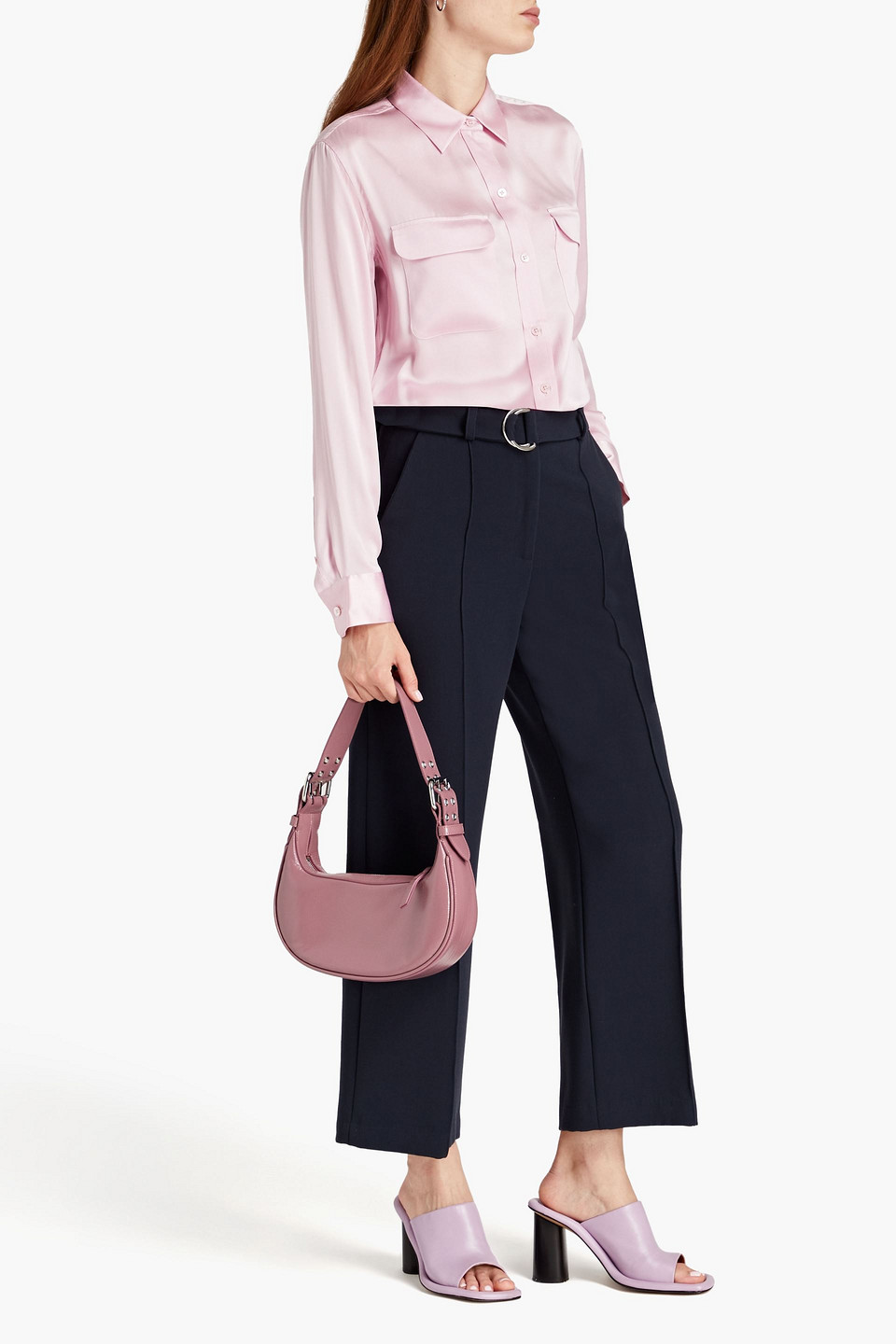 Equipment Silk Satin-shirt In Pink