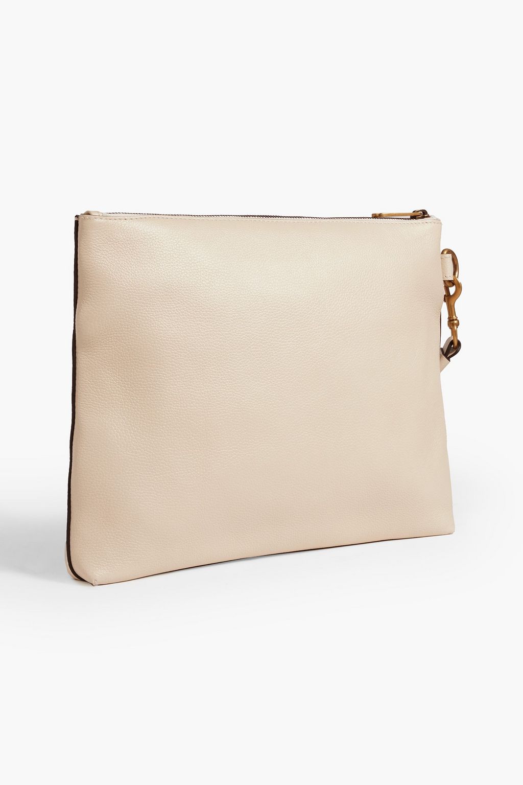 GUCCI Printed pebbled-leather pouch