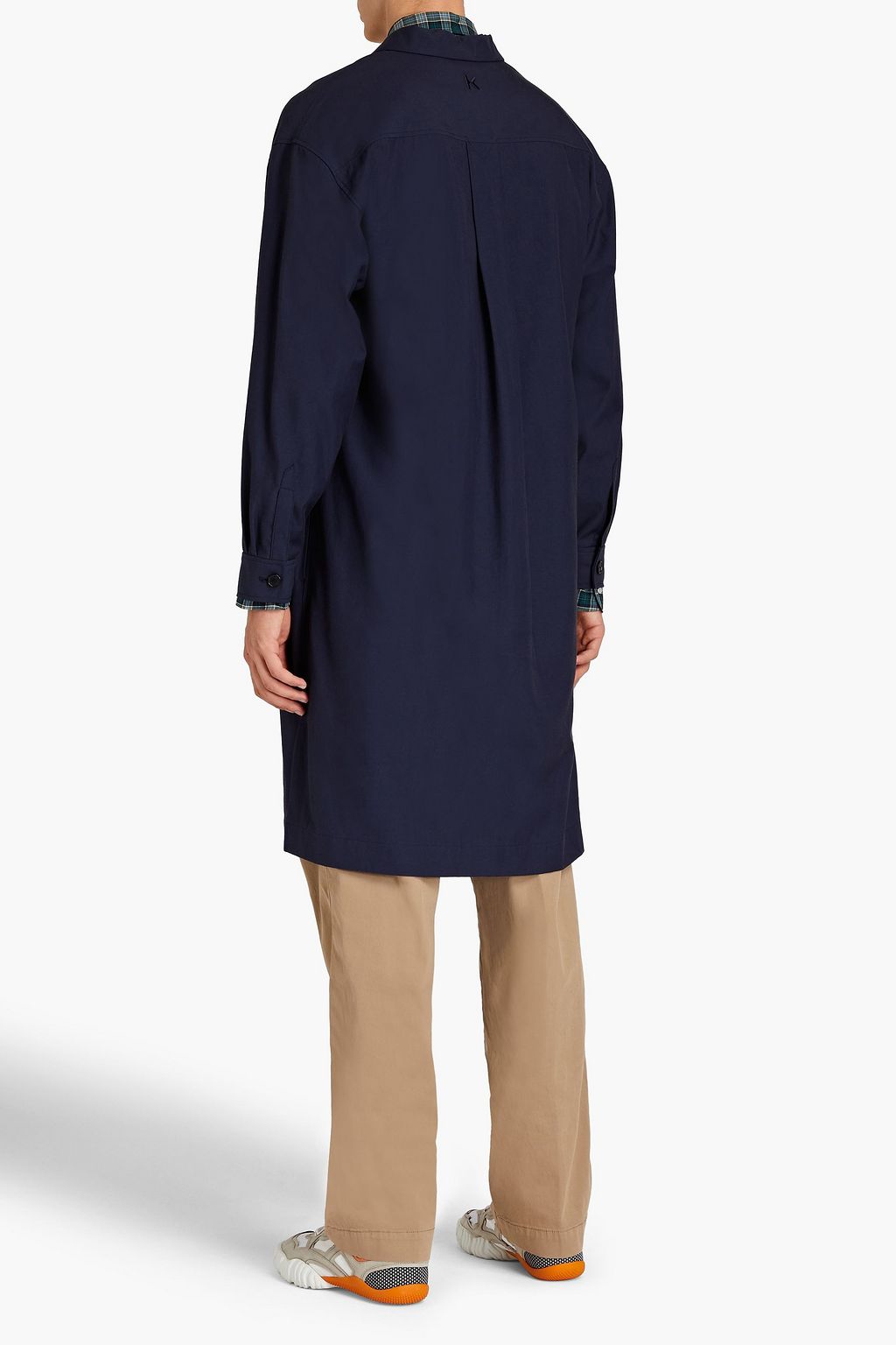 KENZO Doppelreihiger Mantel aus Baumwoll-Gabardine