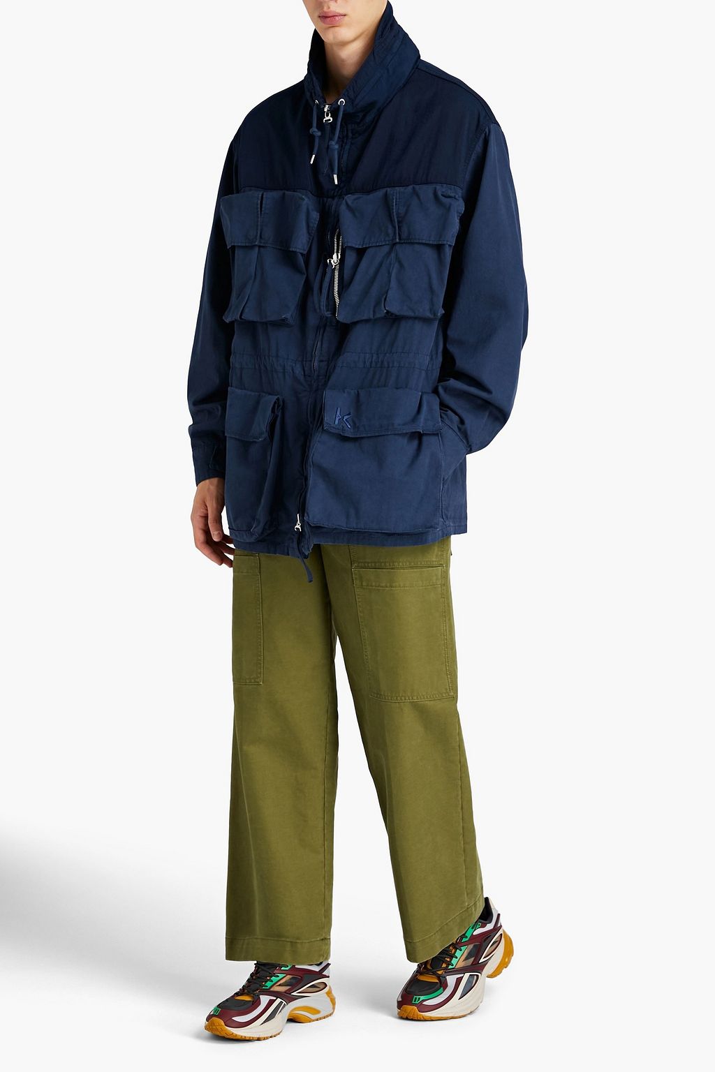KENZO Cordura-paneled cotton-gabardine parka