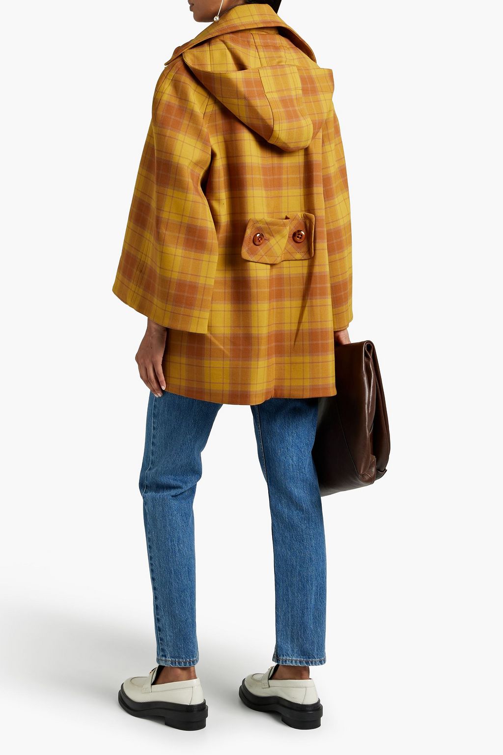 ZIMMERMANN Checked twill hooded coat
