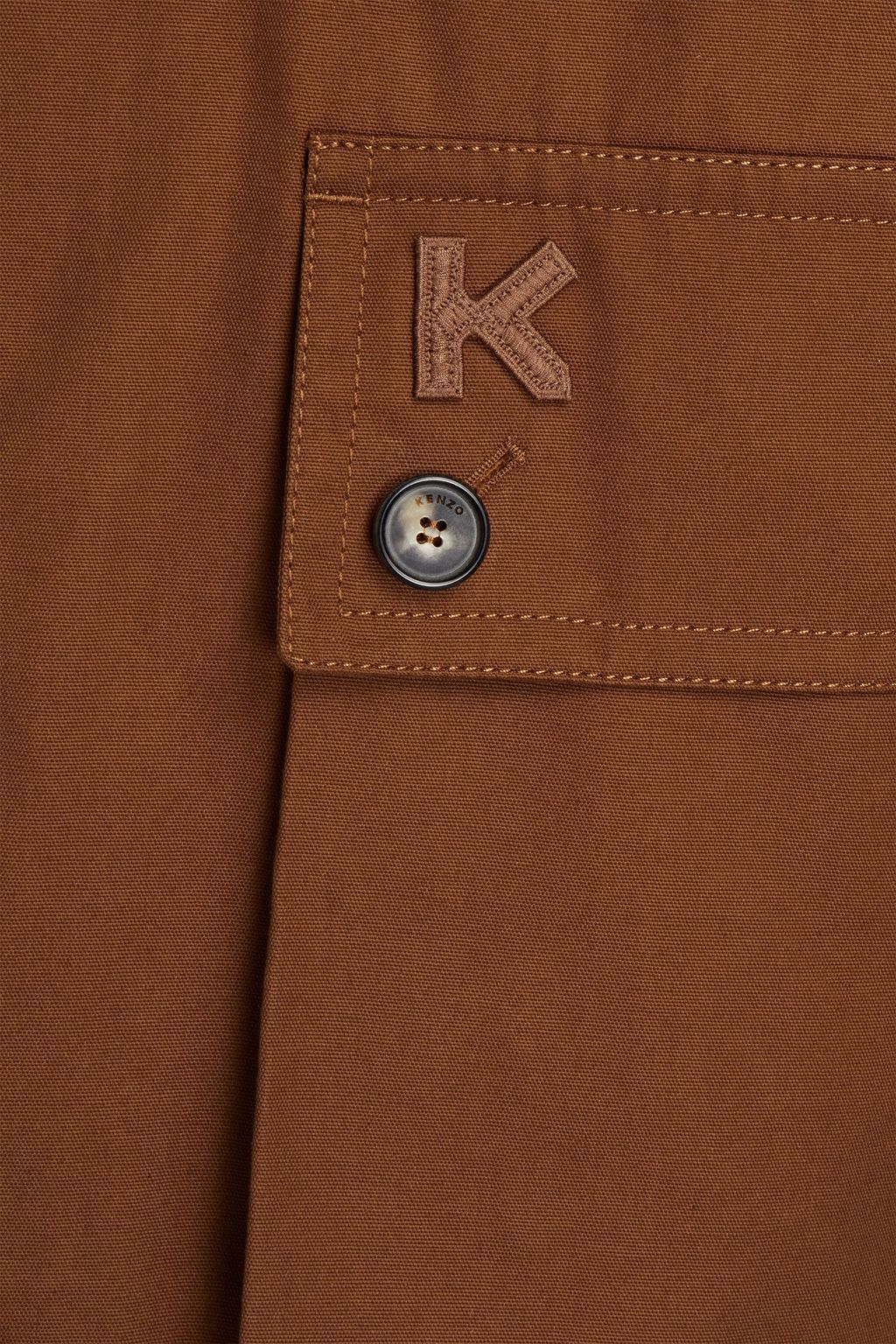 KENZO Trenchcoat aus Baumwoll-Canvas mit Logoapplikation