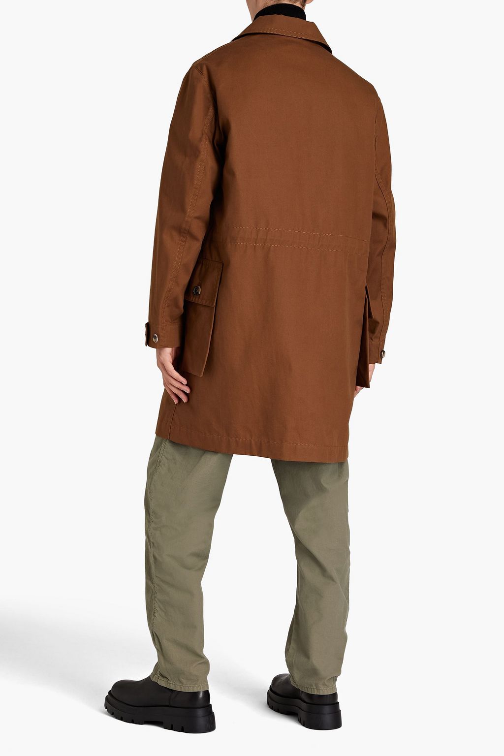 KENZO Trenchcoat aus Baumwoll-Canvas mit Logoapplikation