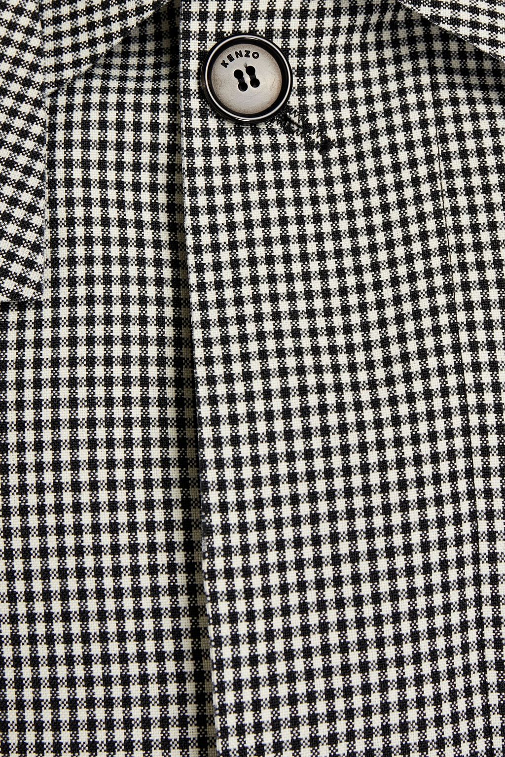 KENZO Checked jacquard hooded trench coat