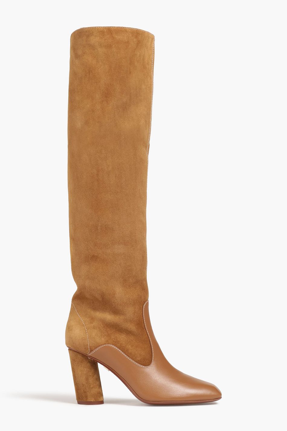ZIMMERMANN Suede and leather thigh boots THE