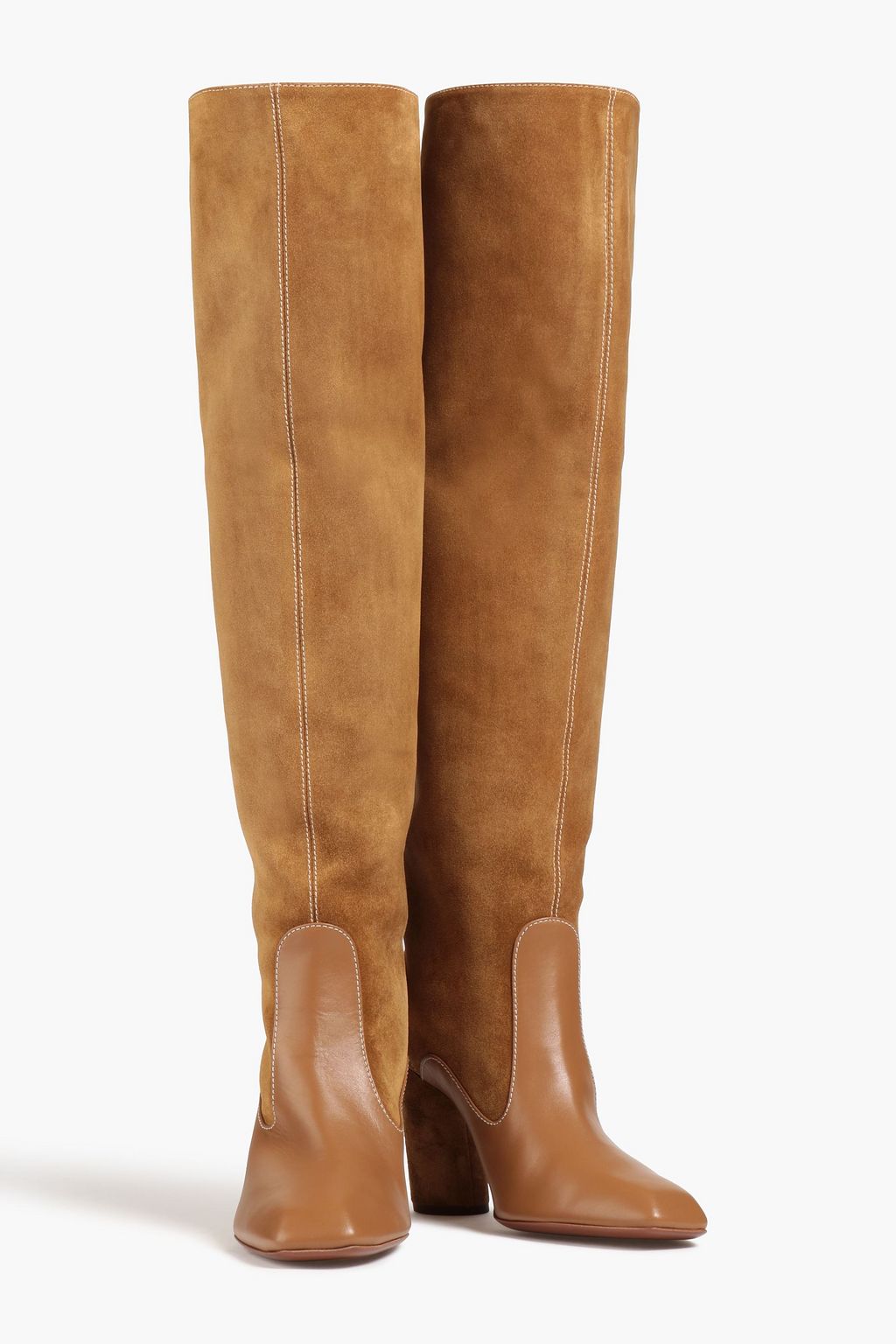ZIMMERMANN Overknees aus Veloursleder mit Ledereinsatz