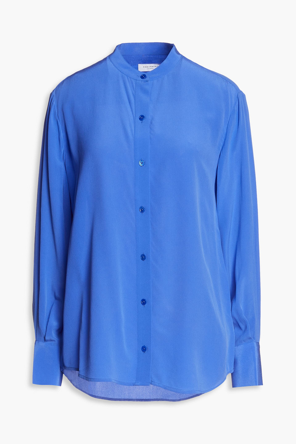 equipment - leonee silk crepe de chine shirt - blue - xs