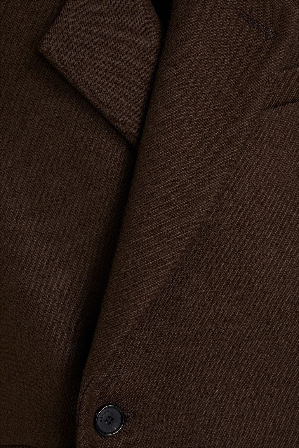 KENZO Doppelreihiger Mantel aus Twill aus einer Wollmischung