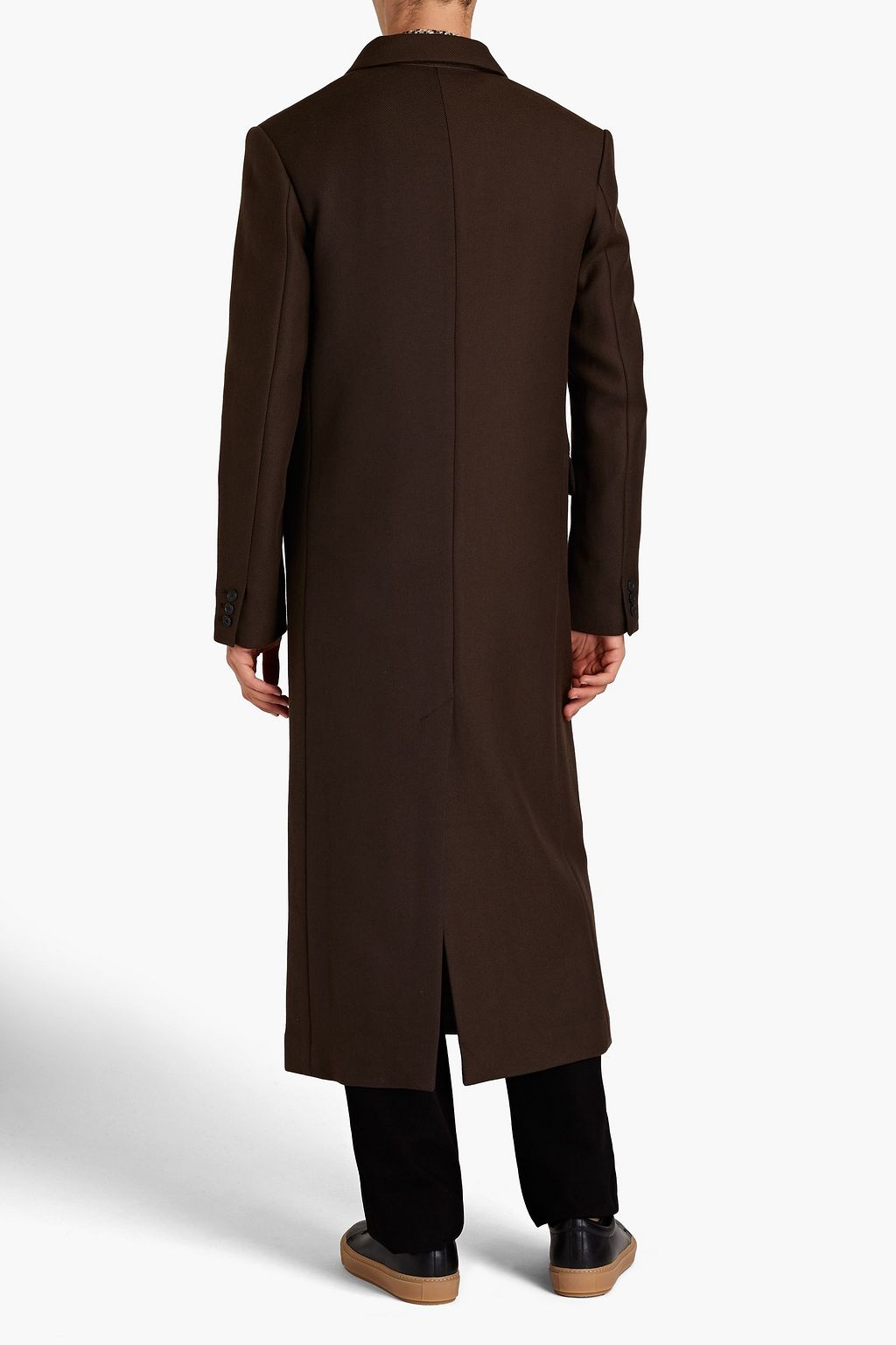 KENZO Doppelreihiger Mantel aus Twill aus einer Wollmischung