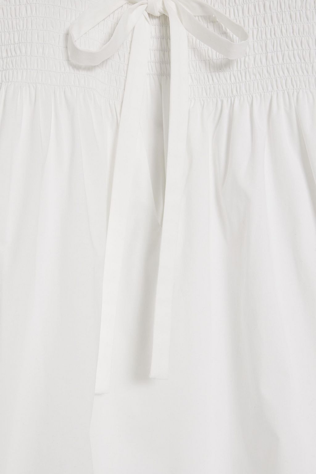 DEREK LAM 10 CROSBY Shirred cotton-blend poplin blouse