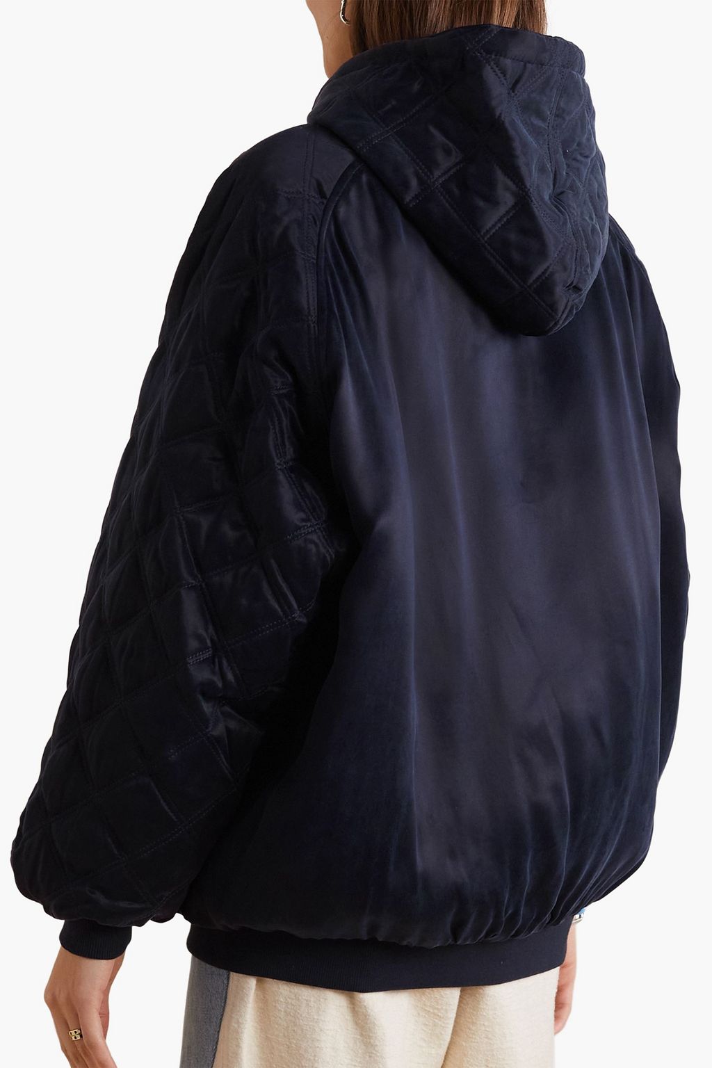 SEE BY CHLOÉ Quilted shell hooded bomber jacket