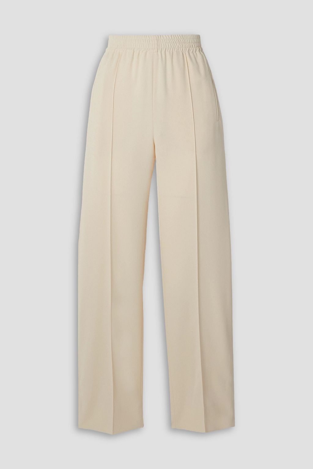 Iconic crepe straight leg pants cream FR 36