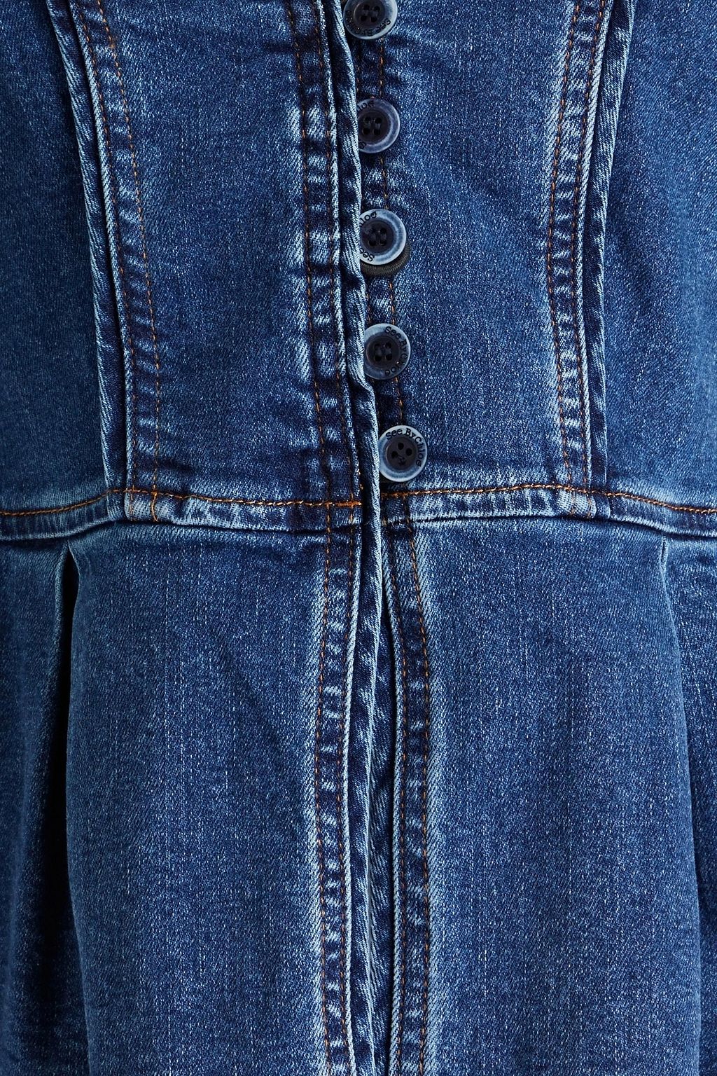 SEE BY CHLOÉ Denim peplum shirt