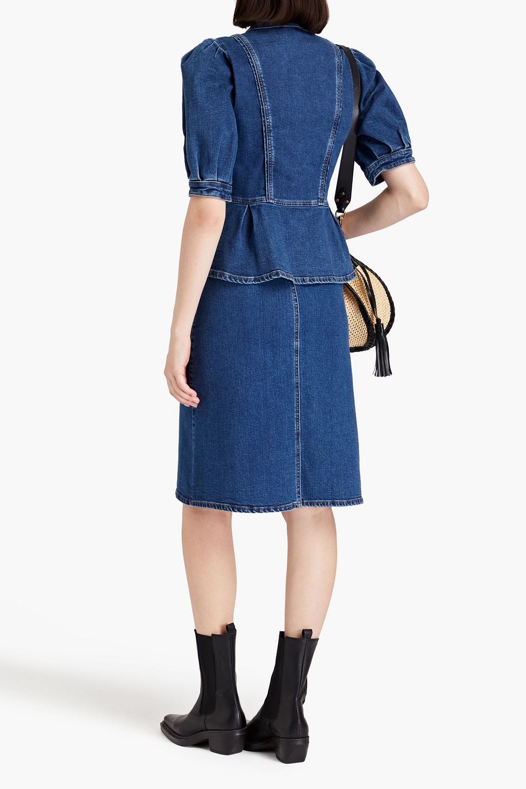 SEE BY CHLOÉ Denim peplum shirt | THE OUTNET