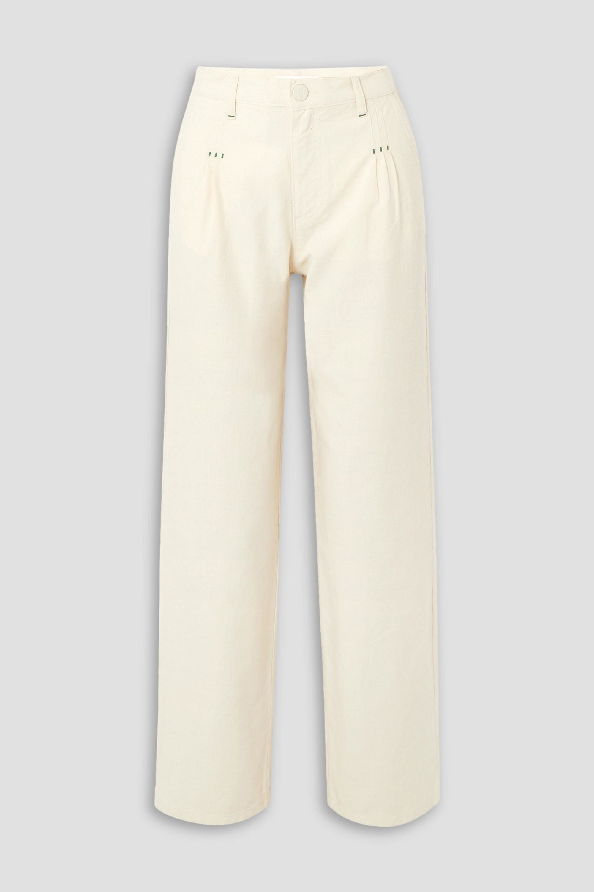See By Chloé Embroidered cotton straight-leg pants