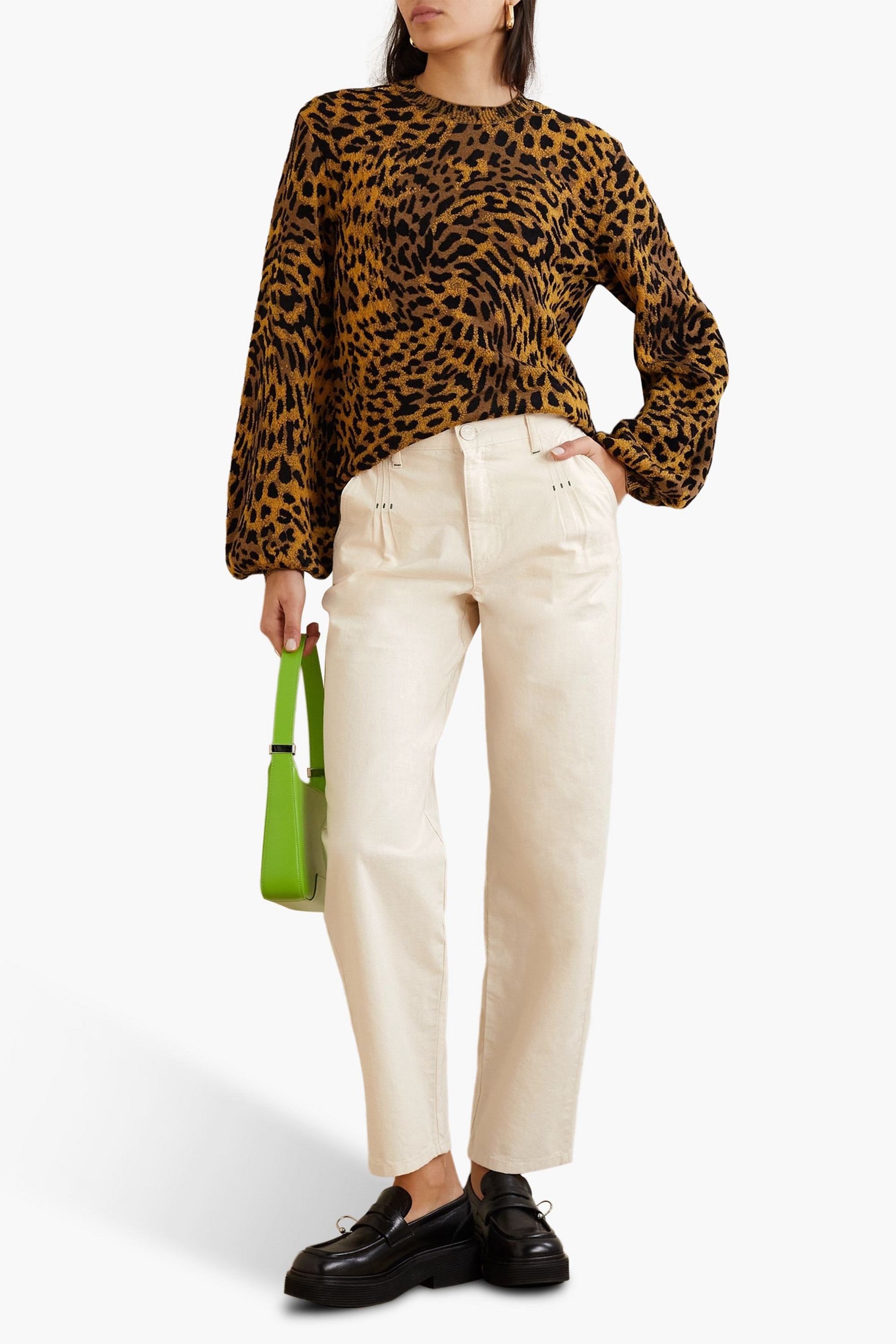 See By Chloé Embroidered cotton straight-leg pants
