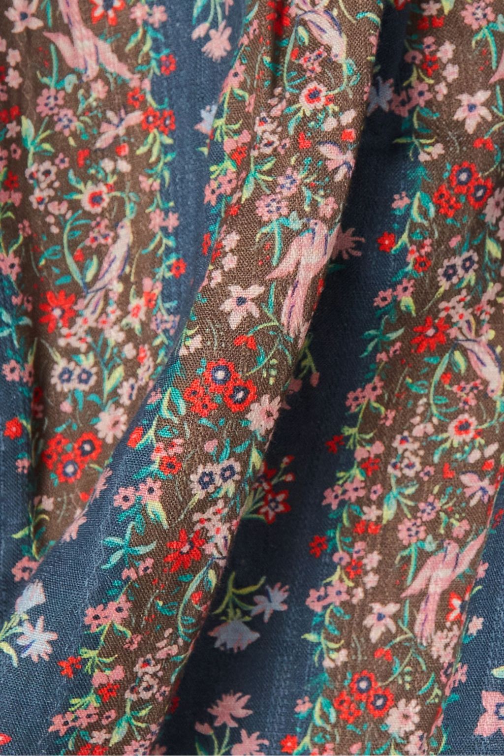 SEE BY CHLOÉ فستان «ديفا» مصنوع من الكتان ومزين بكشاكش وبطبعة الأزهار
