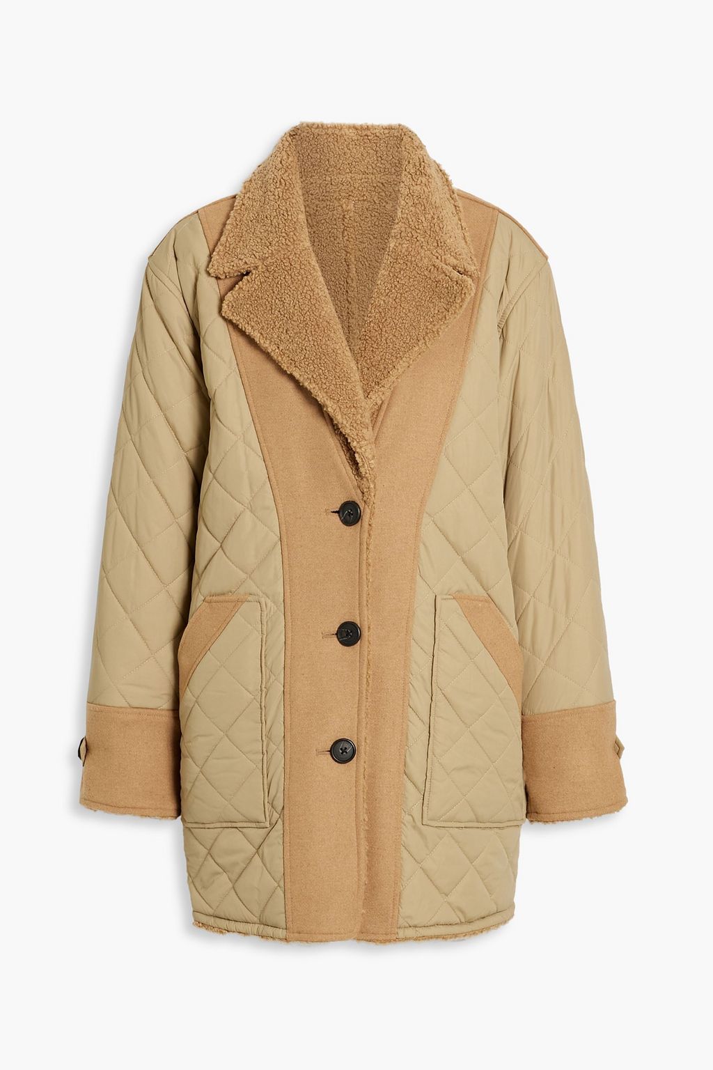 DEREK LAM 10 CROSBY Reversible quilted shell and felt coat THE
