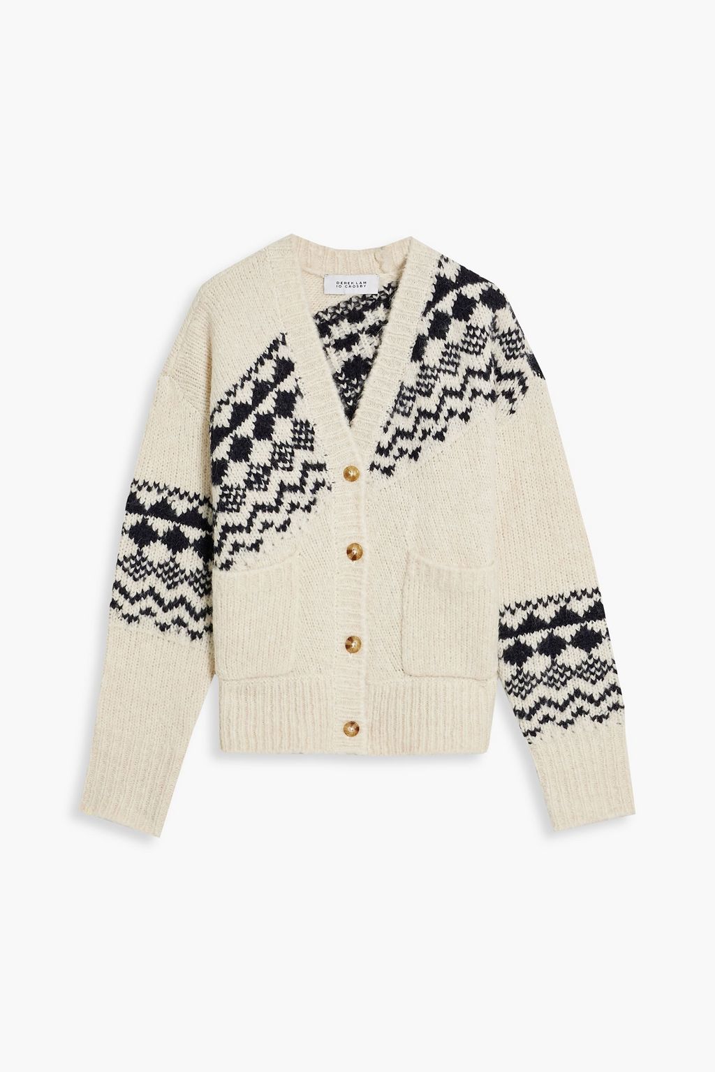 Ivory Fair Isle cardigan | DEREK LAM 10 