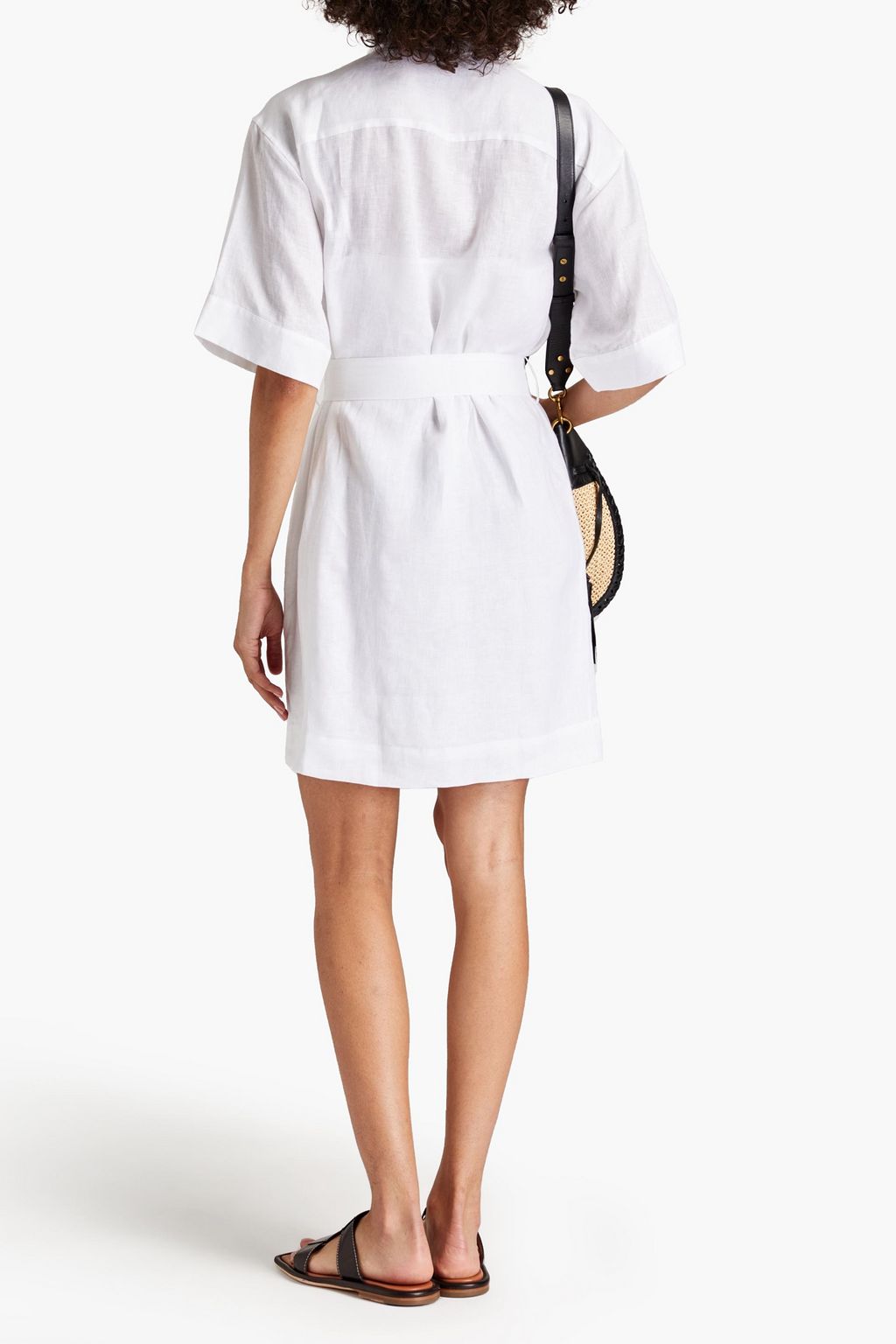 EQUIPMENT Oriel belted linen mini shirt dress THE