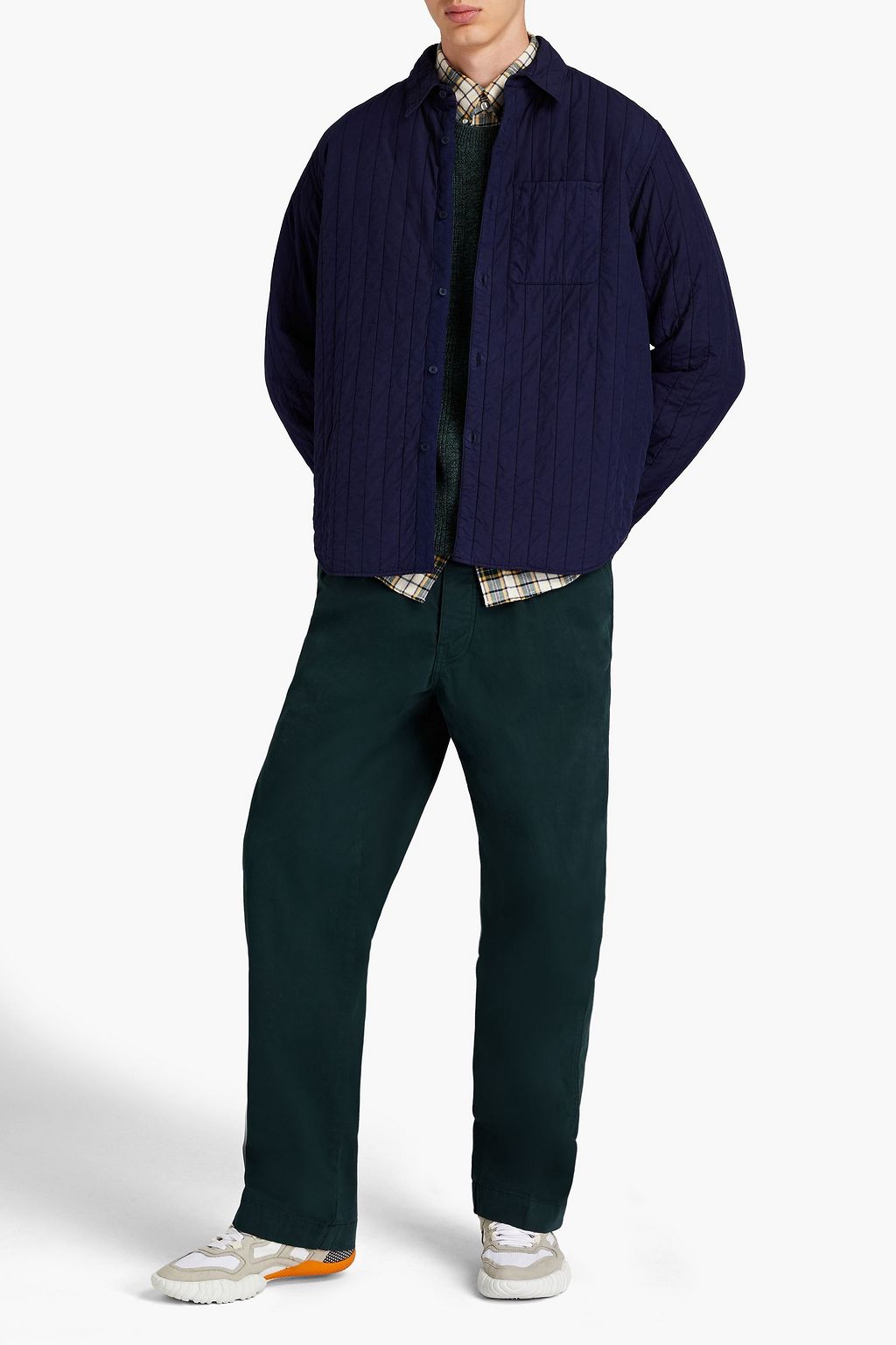 KENZO Quilted cotton-poplin overshirt