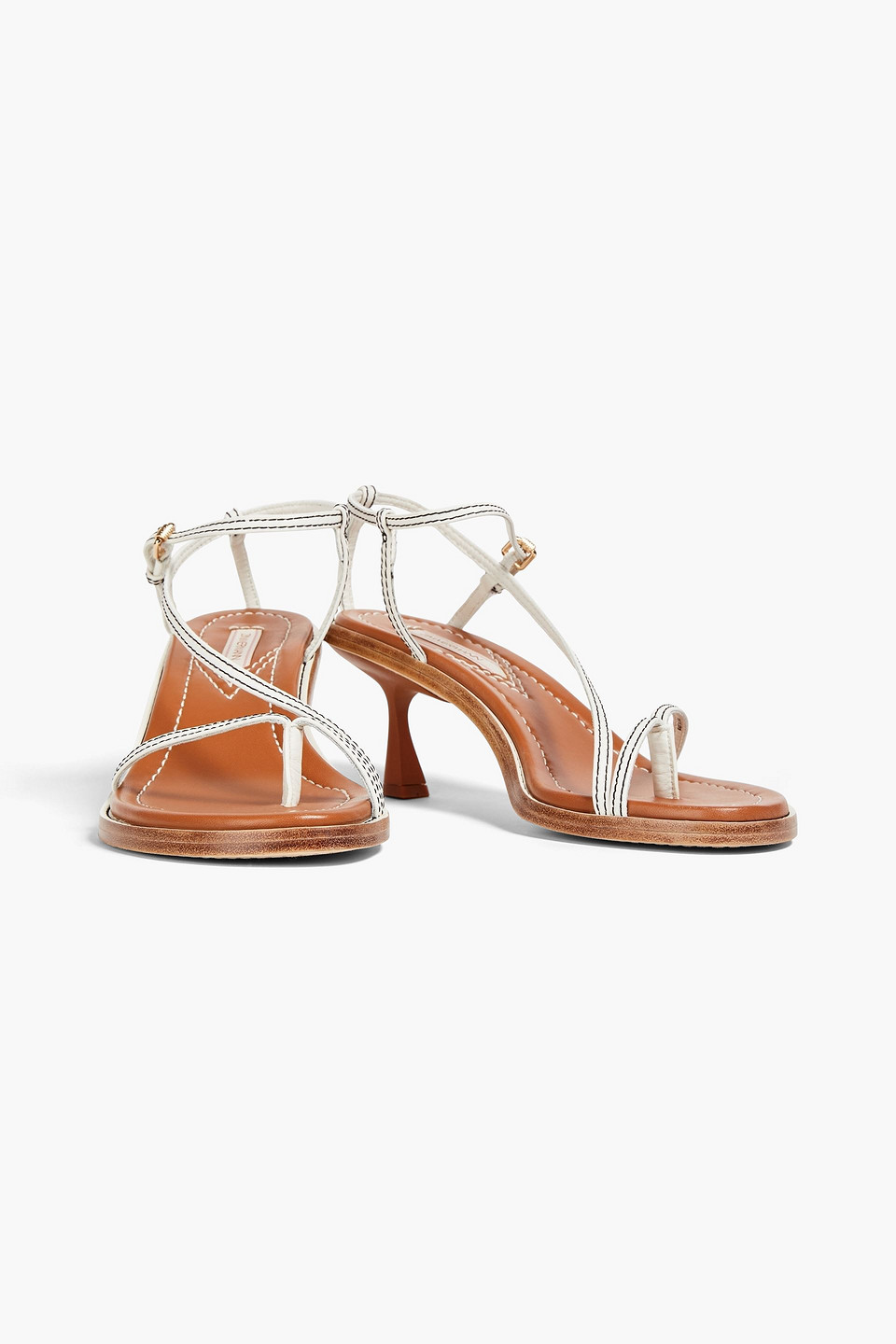 Zimmermann Leather Sandals In Off-white