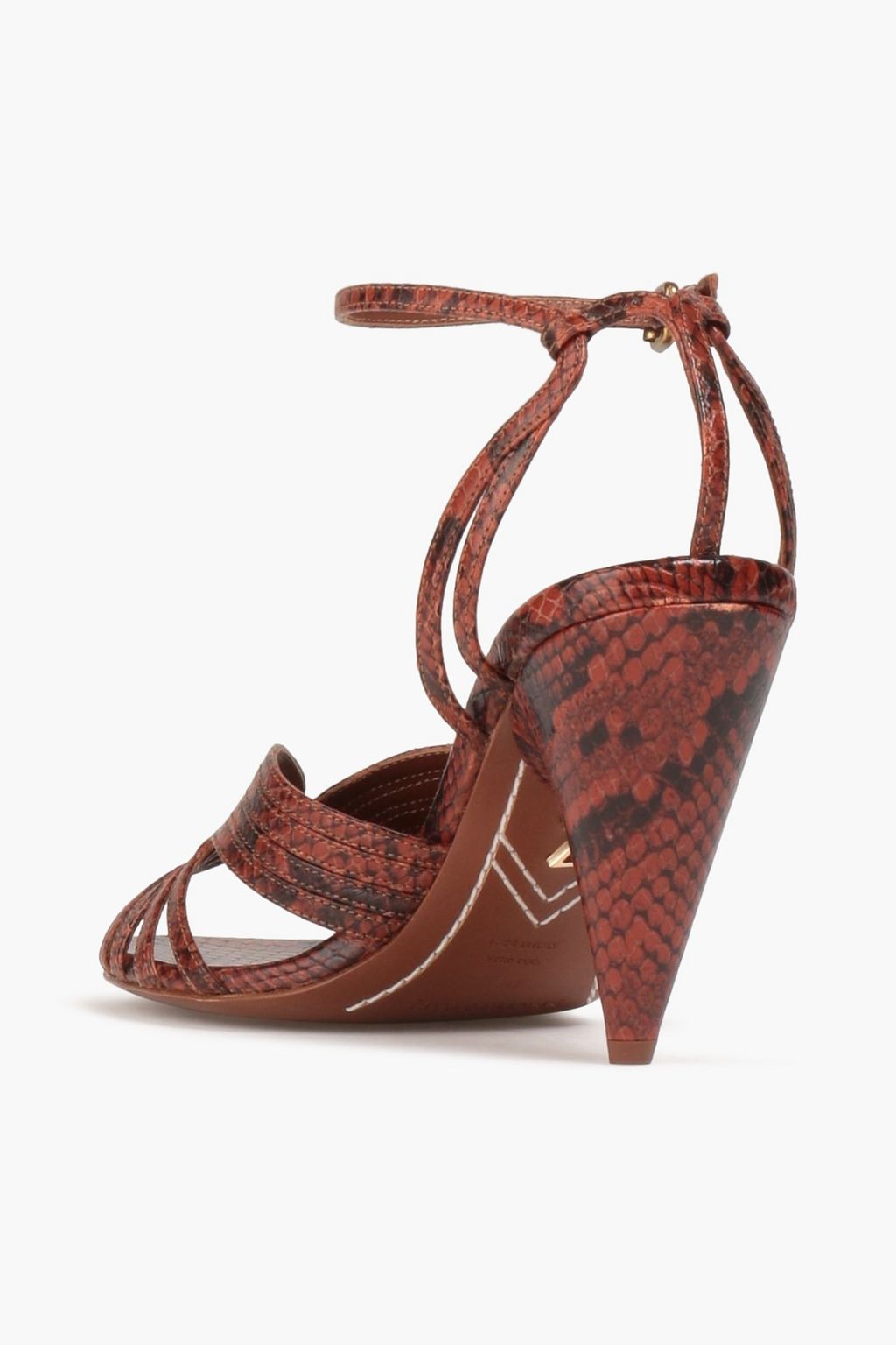 ZIMMERMANN Sandalen aus Leder mit Schlangeneffekt