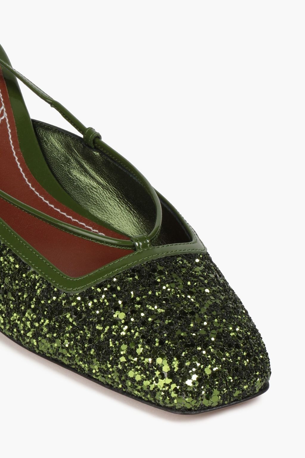 ZIMMERMANN Pumps aus Leder mit Glitter-Finish