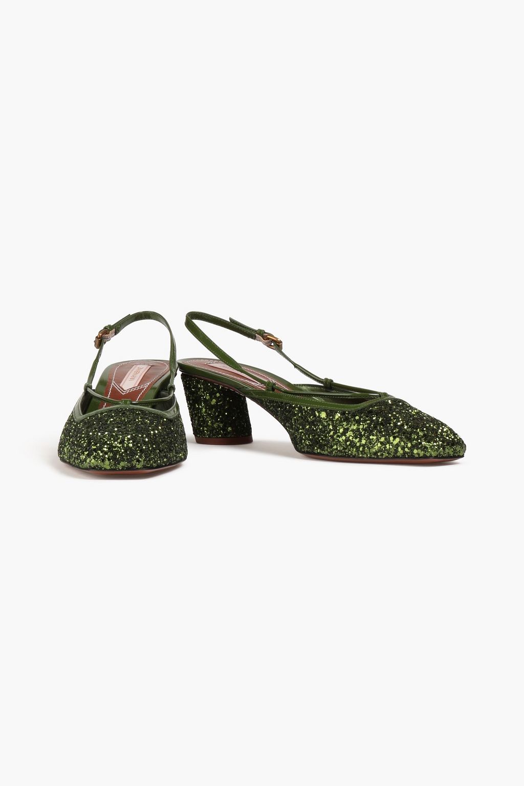 ZIMMERMANN Pumps aus Leder mit Glitter-Finish