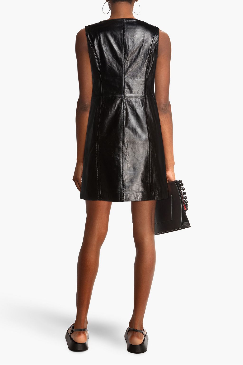 ALEXACHUNG Leather mini dress
