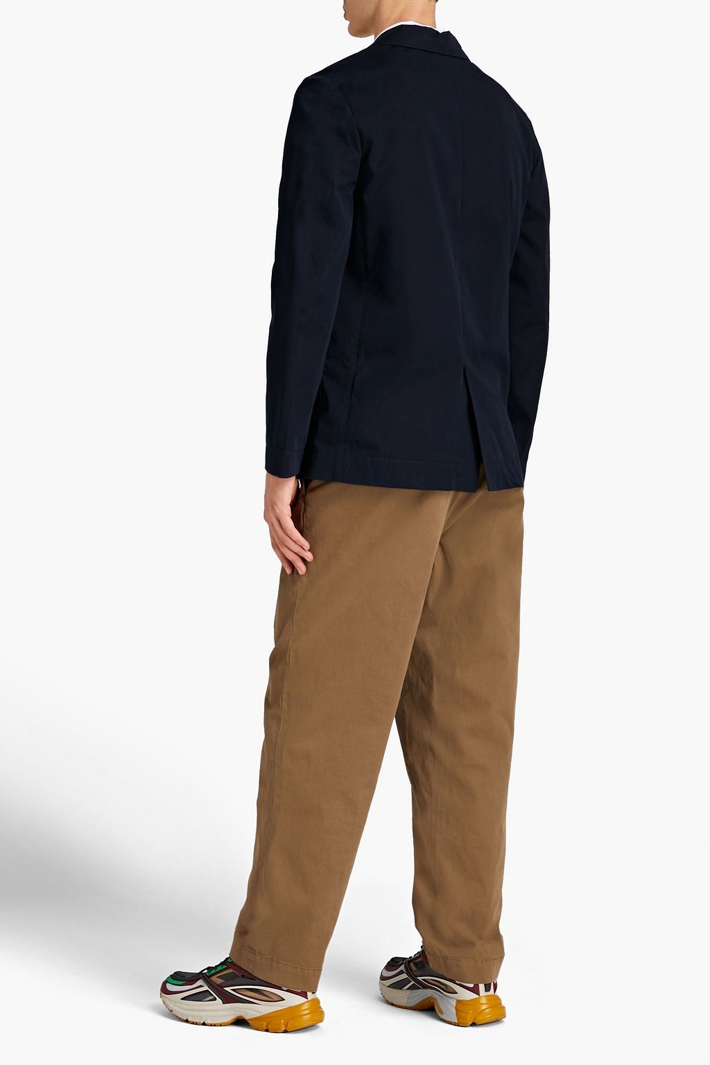 KENZO Blazer aus Baumwoll-Gabardine mit Logostickerei