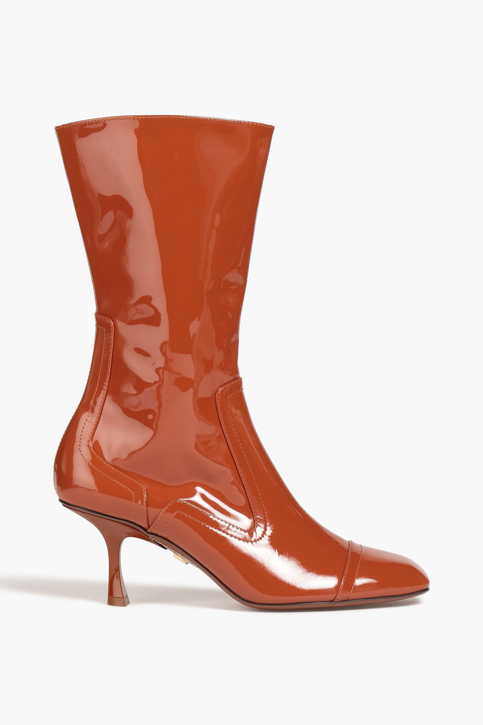 Zimmermann Patent-leather Ankle Boots In Tan