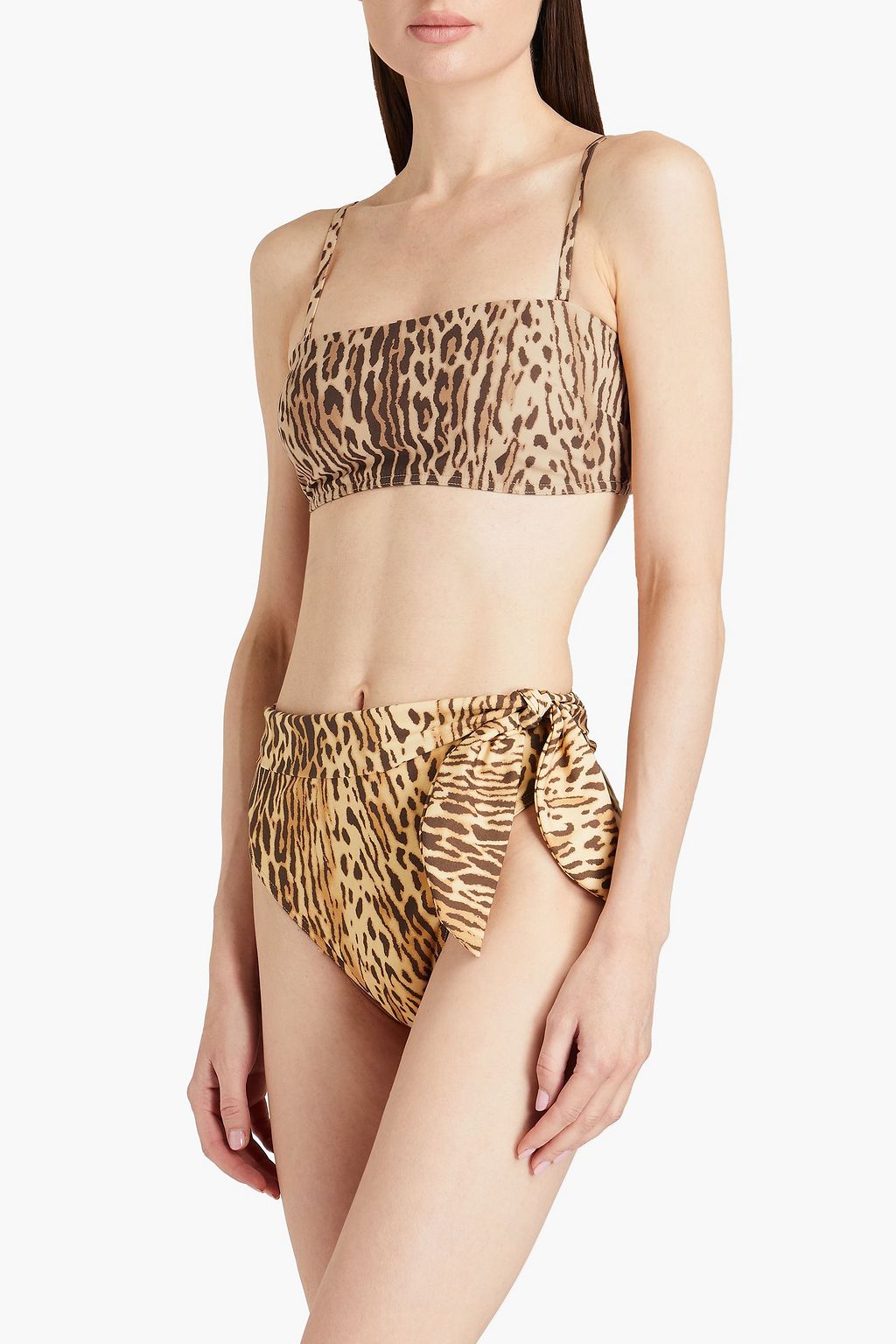 ZIMMERMANN Leopard-print bandeau bikini top