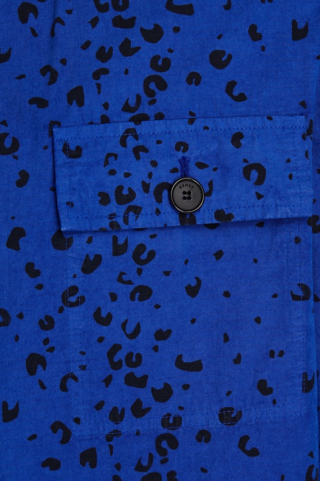 KENZO Leopard-print cotton overshirt