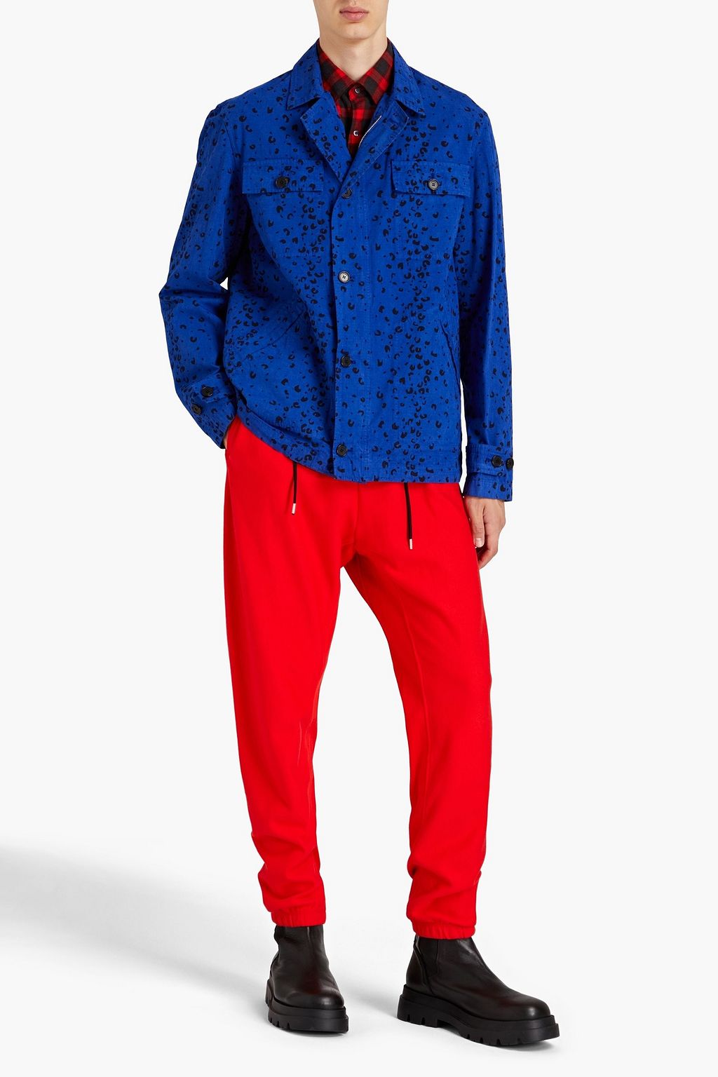 KENZO Leopard-print cotton overshirt