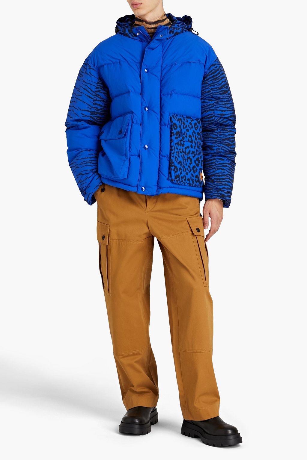 KENZO X KANSAI YAMAMOTO Bedruckte Daunenjacke aus gestepptem Shell