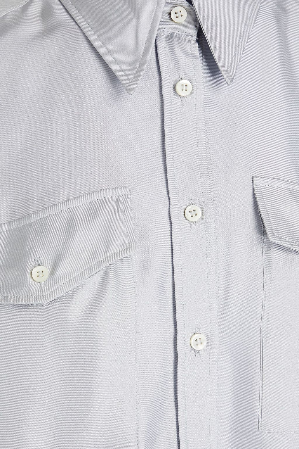 BRUNELLO CUCINELLI Verziertes Hemd aus glänzendem Twill
