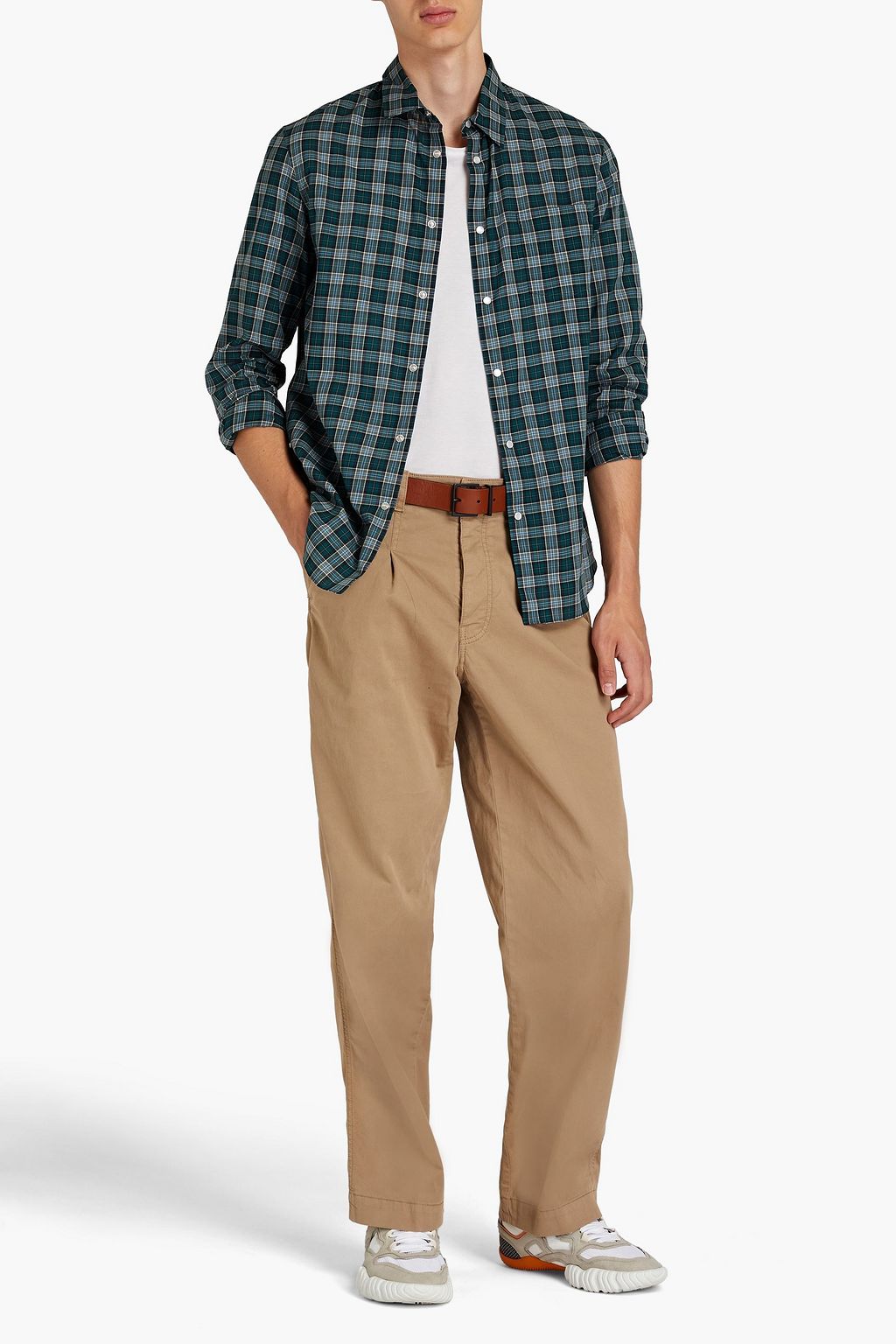KENZO Cotton-blend twill chinos