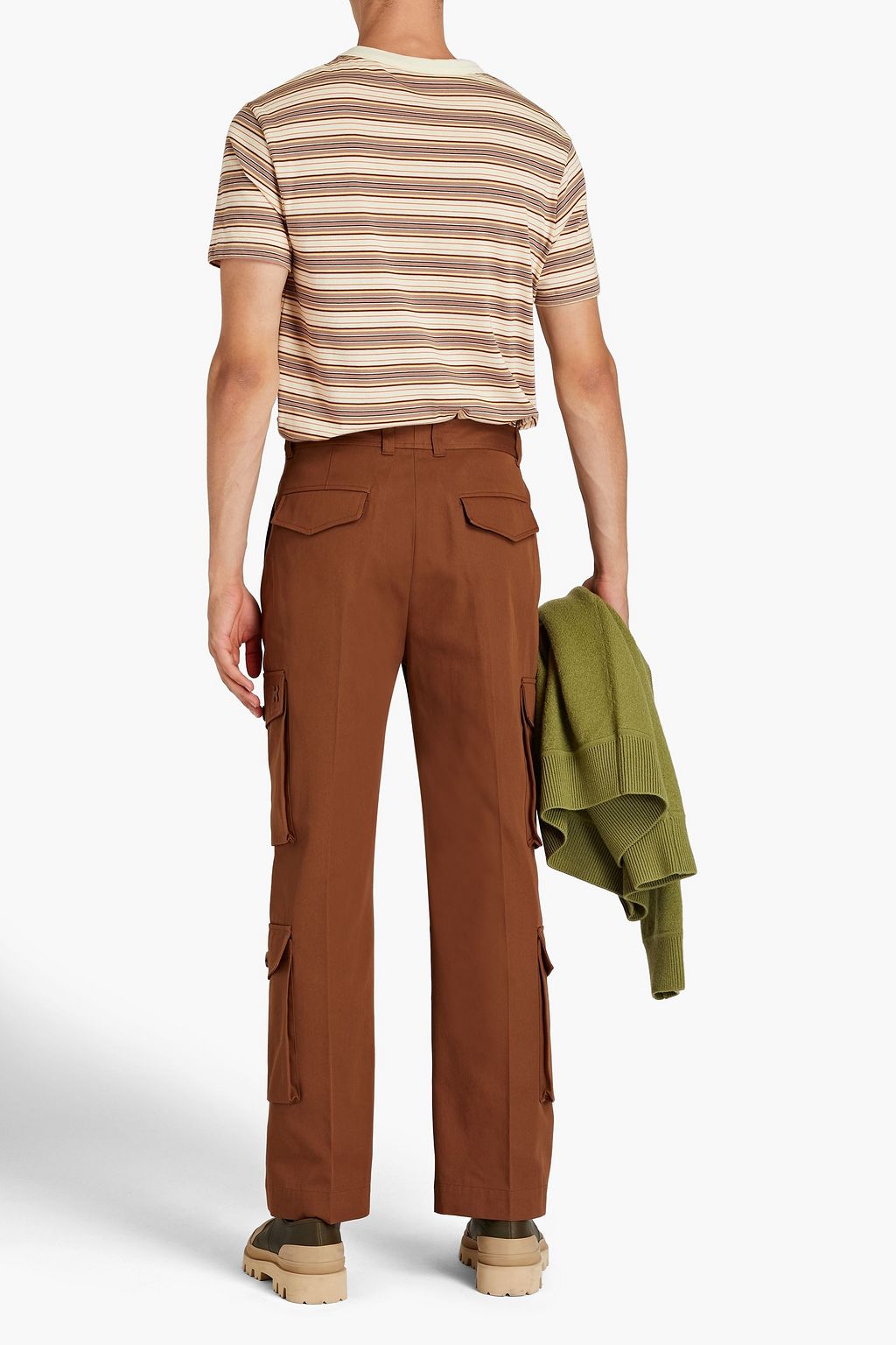 KENZO Embroidered cotton-twill cargo pants