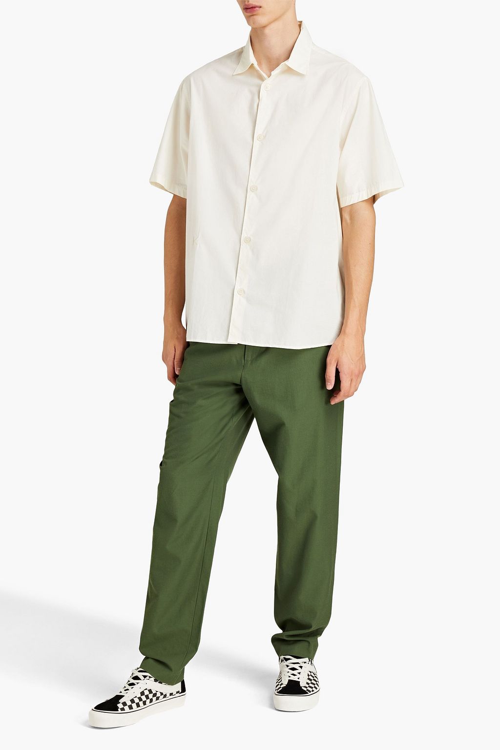 KENZO Logo-appliquéd twill pants