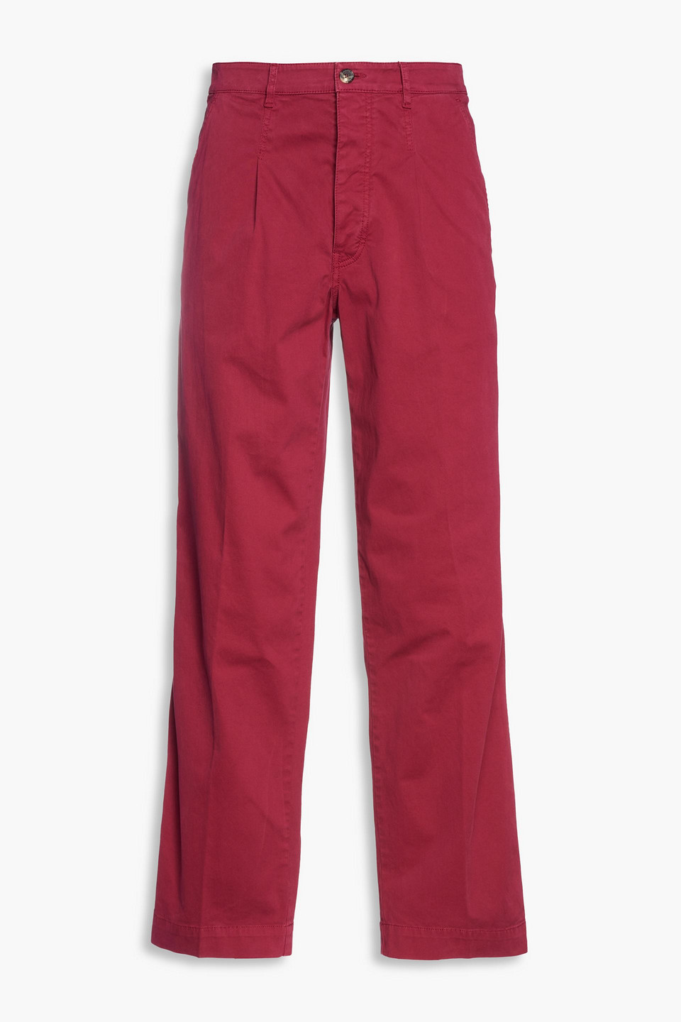 Kenzo Cotton-blend Twill Chinos In Plum