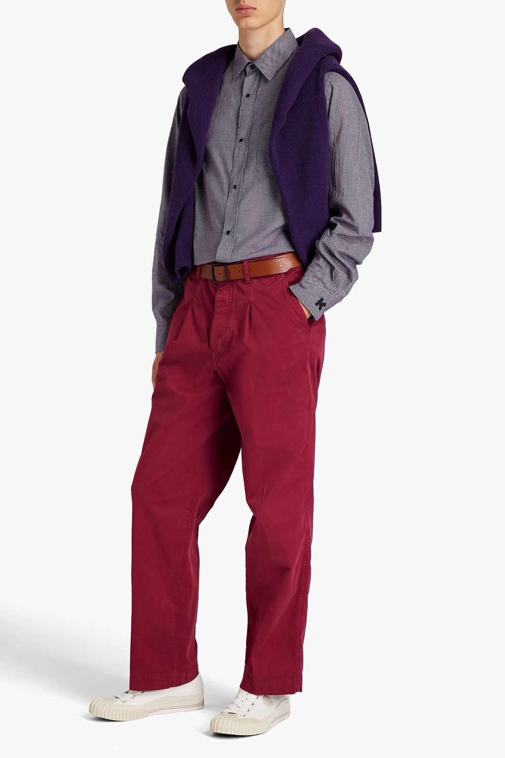 KENZO Cotton-blend twill chinos