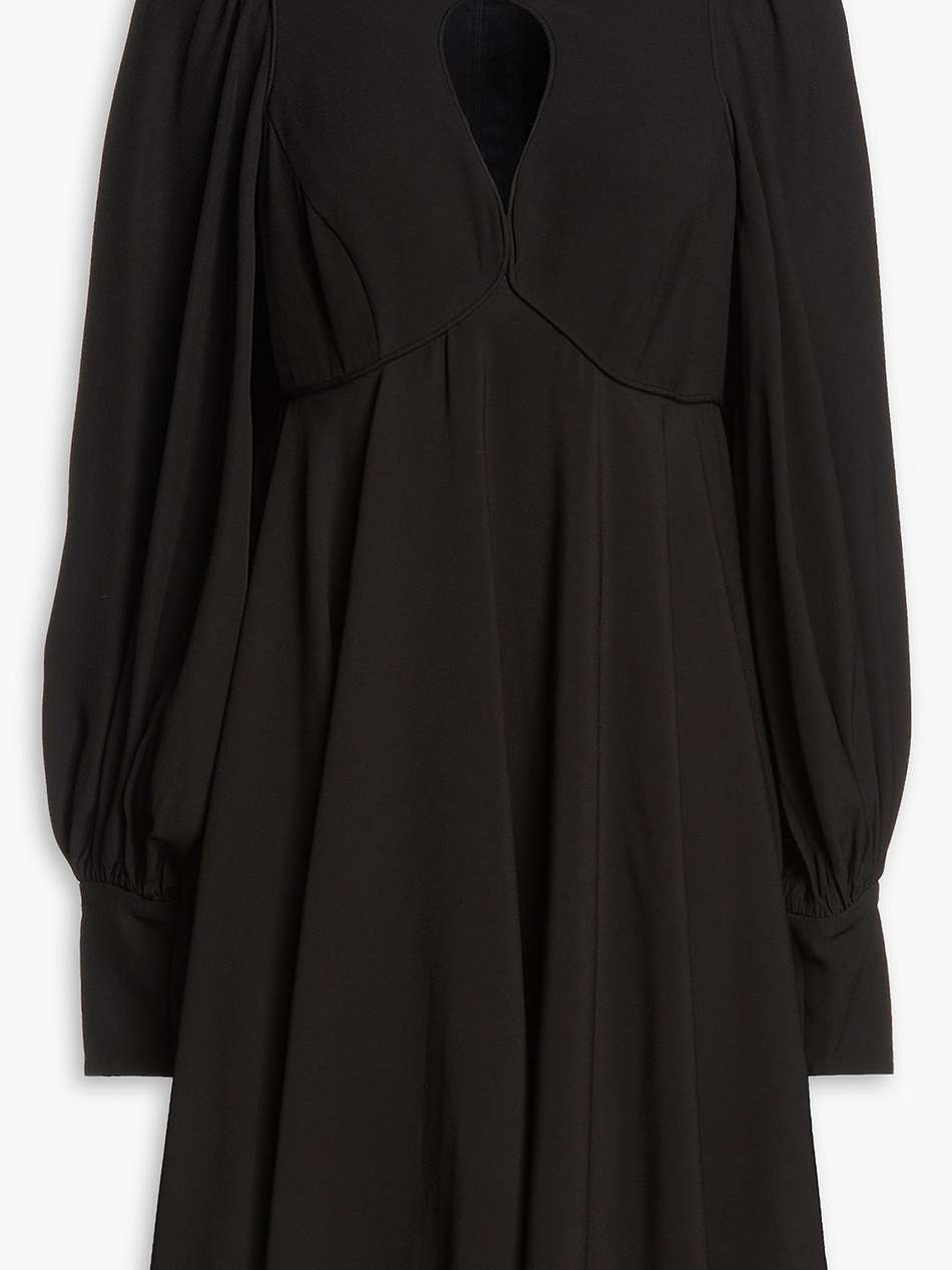 cutout crepe mini dress