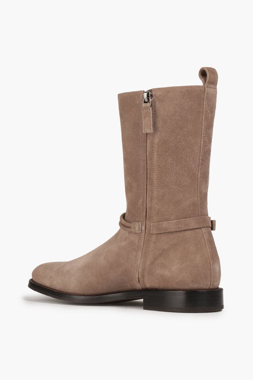 BRUNELLO CUCINELLI Ankle Boots aus Veloursleder mit Zierperlen