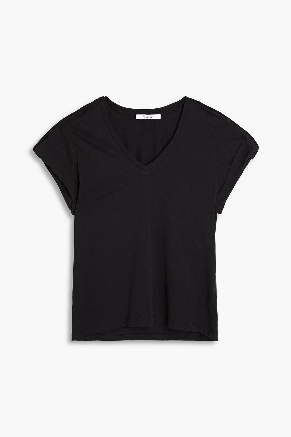 Derek Lam 10 Crosby Lynne Cotton-jersey T-shirt In Black