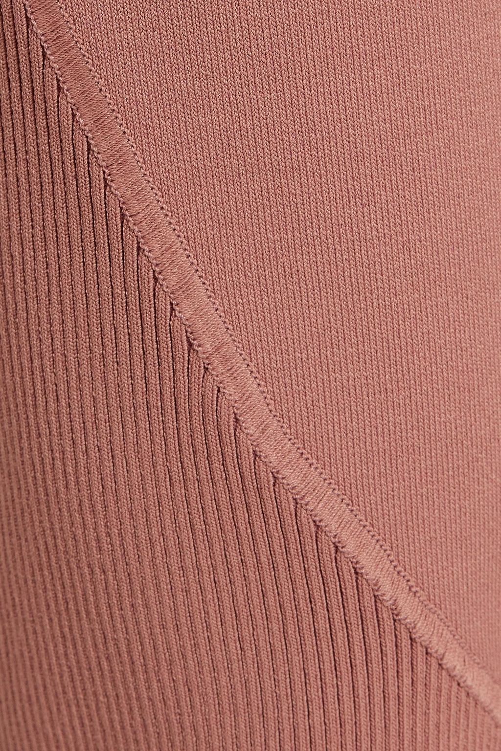 DION LEE Paneled stretch-knit flared pants