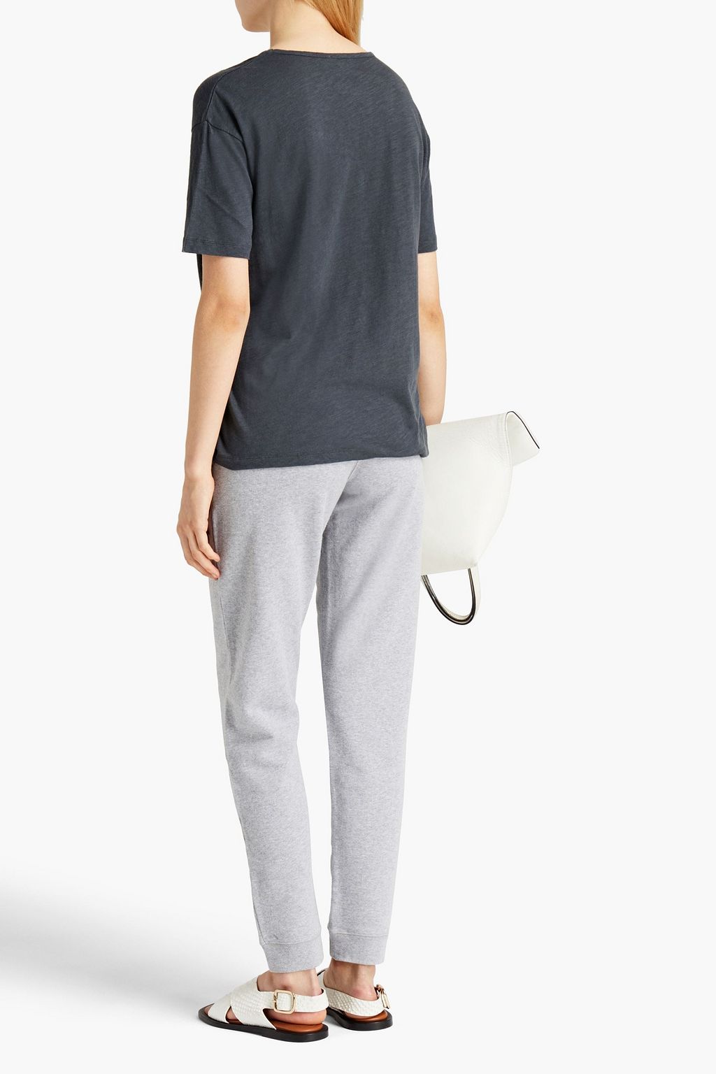 SUNSPEL Mélange French cotton-terry track pants