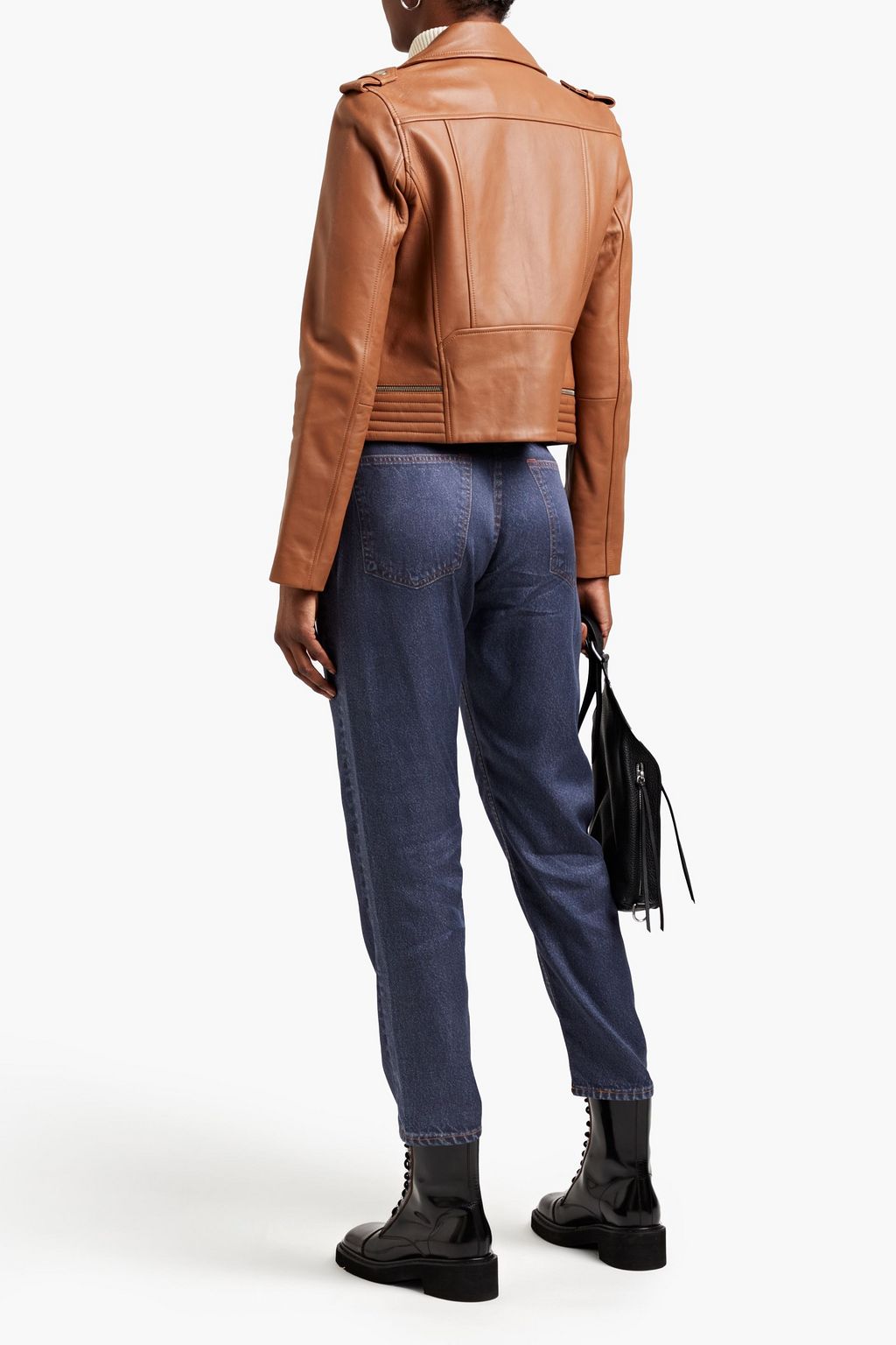 RAG & BONE Rosa Liquid cropped printed TENCEL™ high-rise straight-leg pants